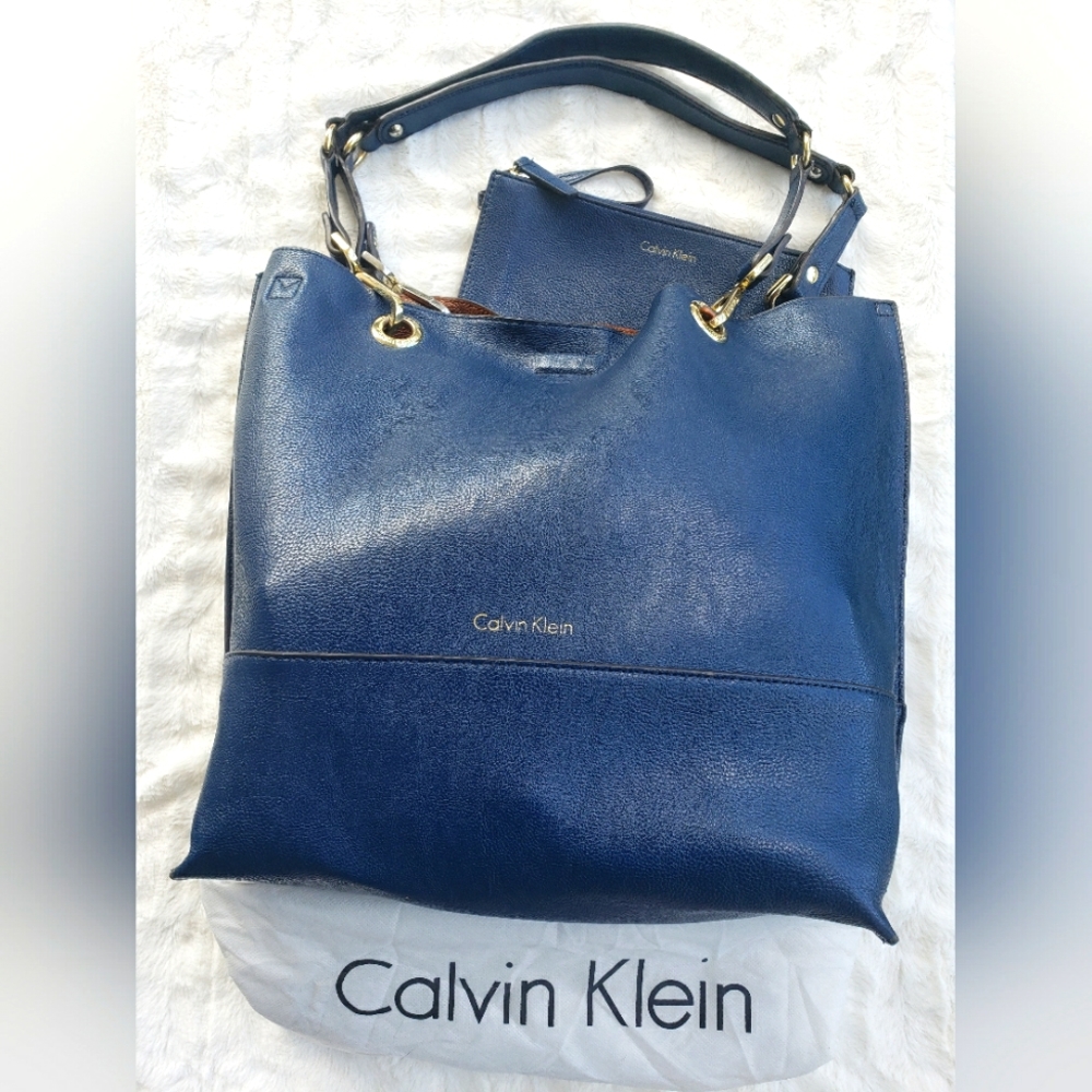 Calvin Klein Sonoma Reversible Navy Tote Bag